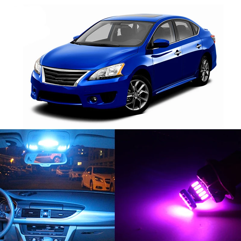 8pcs White T10 W5W LED Canbus Light Lamp Car Bulbs Interior Package Kit for Nissan Sentra 2007-2017 Map Dome Plate Lights | Автомобили и