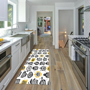 

Wrinkle-Resistant Kitchen Carpet Doormat Home Dining Room Non-slip Door Mat Modern Entrance Outdoor Hallway Floor Mat Home Decor