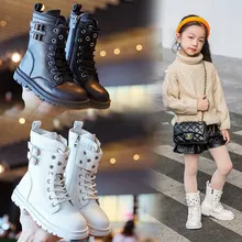 

PU Leather Chilidren Boots Big Boys Girls Leather Ankle Boot Warm Fur Children Zipper Boots Casual Student Kid Warm Martin Boots