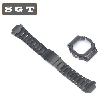 

Metal stainless steel watchband GW-M5610 DW5600 GW-5000 DW-5030 G-5600 watch band and frame case solid metal bracelet