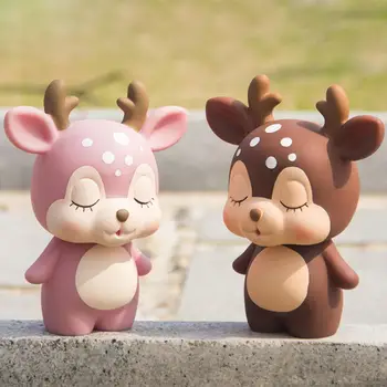 

Cartoon Cute Deer Shape Piggy Bank Money Box Coin Storage Container Kids Gift