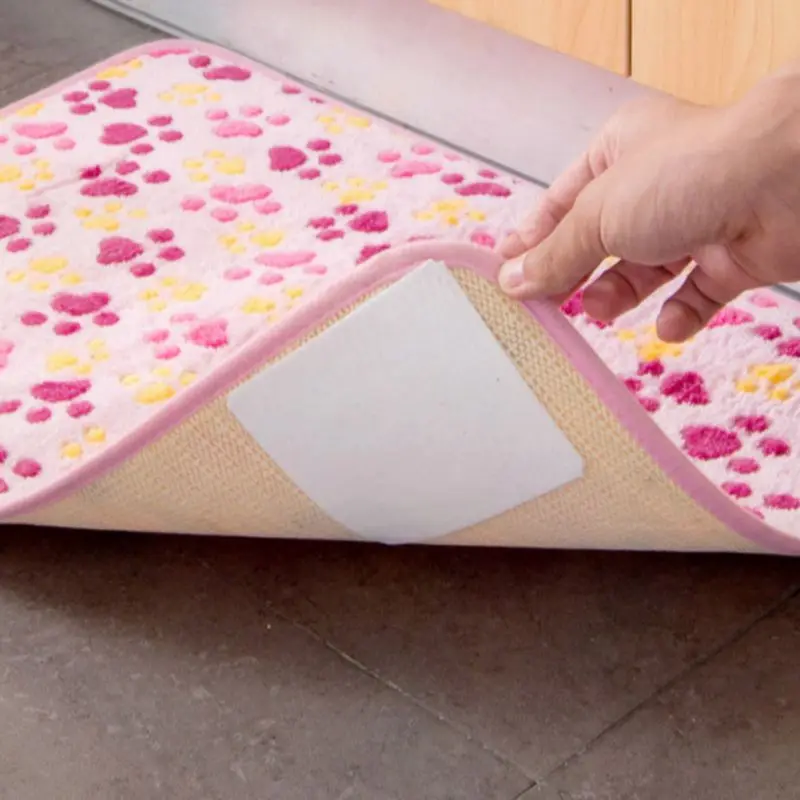 

Household Tapes 4Pcs/lot Carpet Strongly Anti-slip Tape Carpet Double-sided Self Adhesive Sticker for Fixing Floor Pad Bath Mats