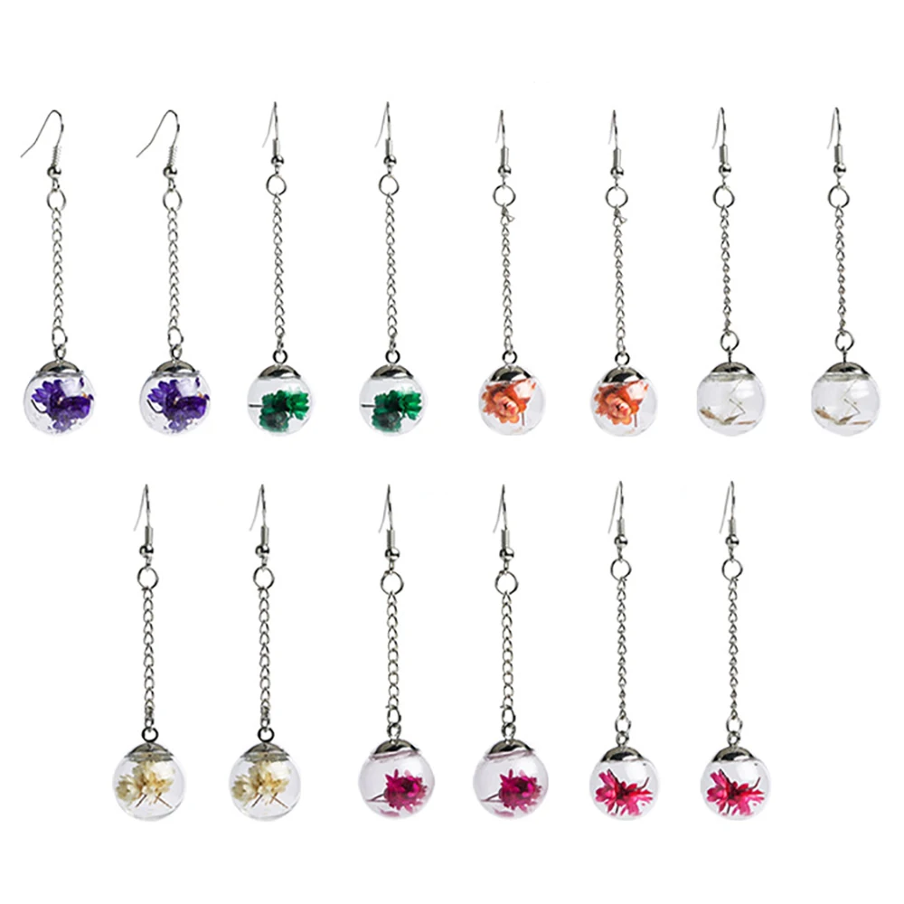 Серьги Mimeng в виде сушеных цветов женские модные серьги сделай сам милом стиле