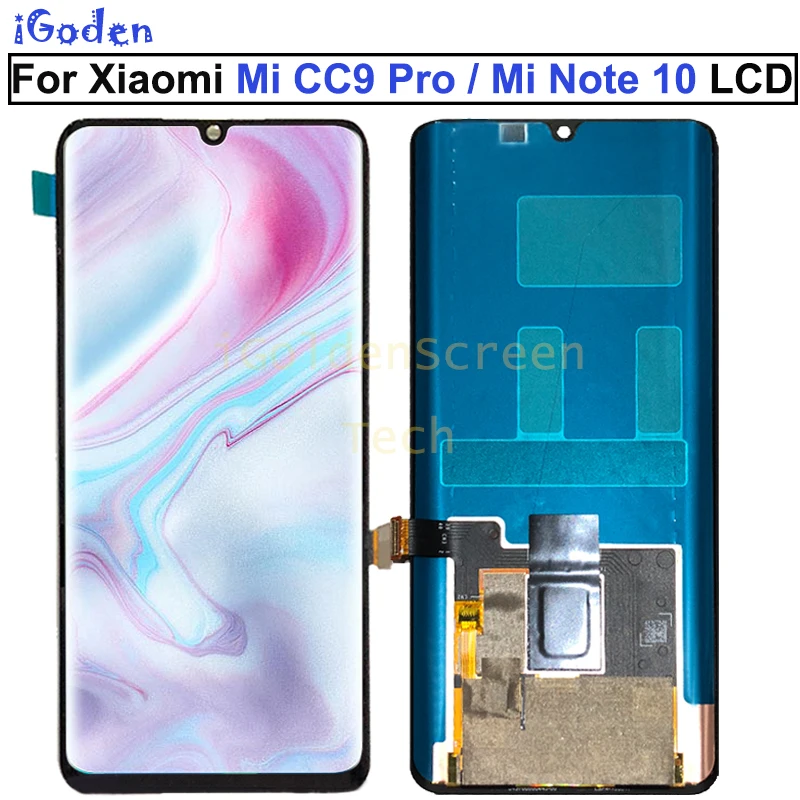 

Original display for Xiaomi Mi CC9 Pro CC9Pro M1910F4E LCD Display Touch Screen Digitizer Assembly for Xiaomi Mi Note 10 LCD