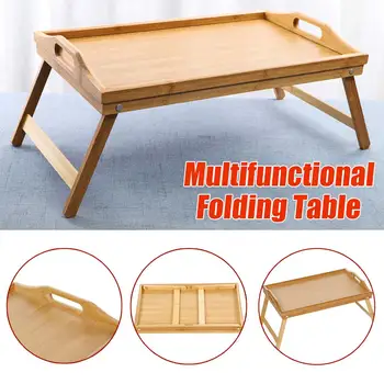 

Portable Foldable Living Room Coffee Tables Bedside Table Tea Fruit Service Plate Tray Sofa Side Table Home Furniture Bamboo