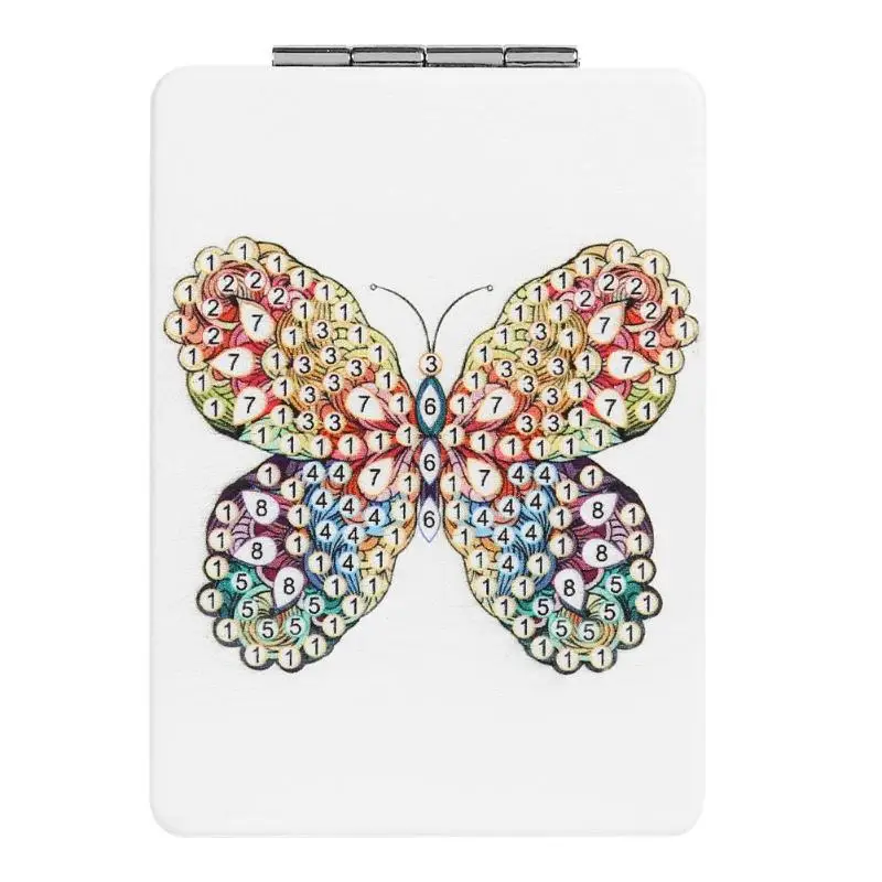 Набор косметических зеркал для путешествий, мини-косметическое зеркало, бабочка/сердце, сделай сам, специальная форма, алмазная живопись, зеркала для макияжа