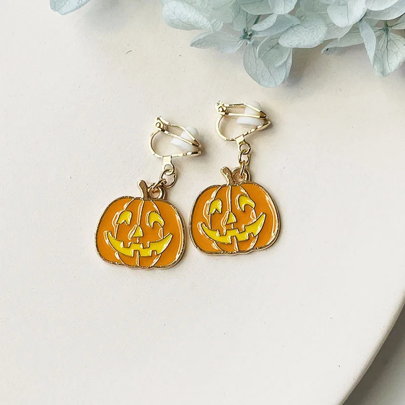 Halloween Clip on Earrings Simple Fashion Adult Child No Pierced Earrings Ear Clip Cartoon Cute Cuff ear clip earrings clip earrings ear clip ear accessories