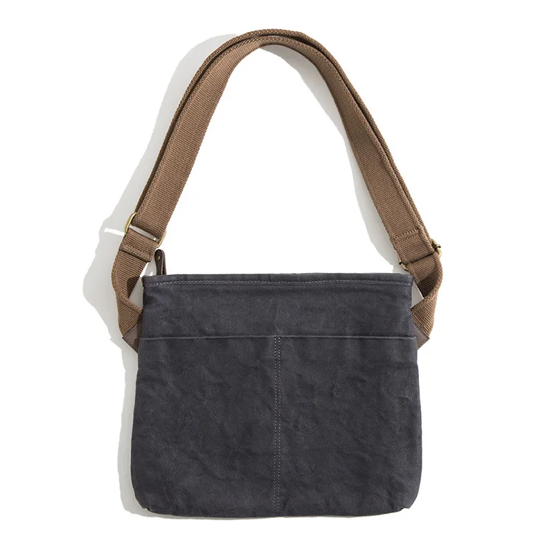 

Ougger Small Shoulder Bags for Men Crossbody Bags Canvas Fashion Solid Bags with Zipper for Afternoon tea