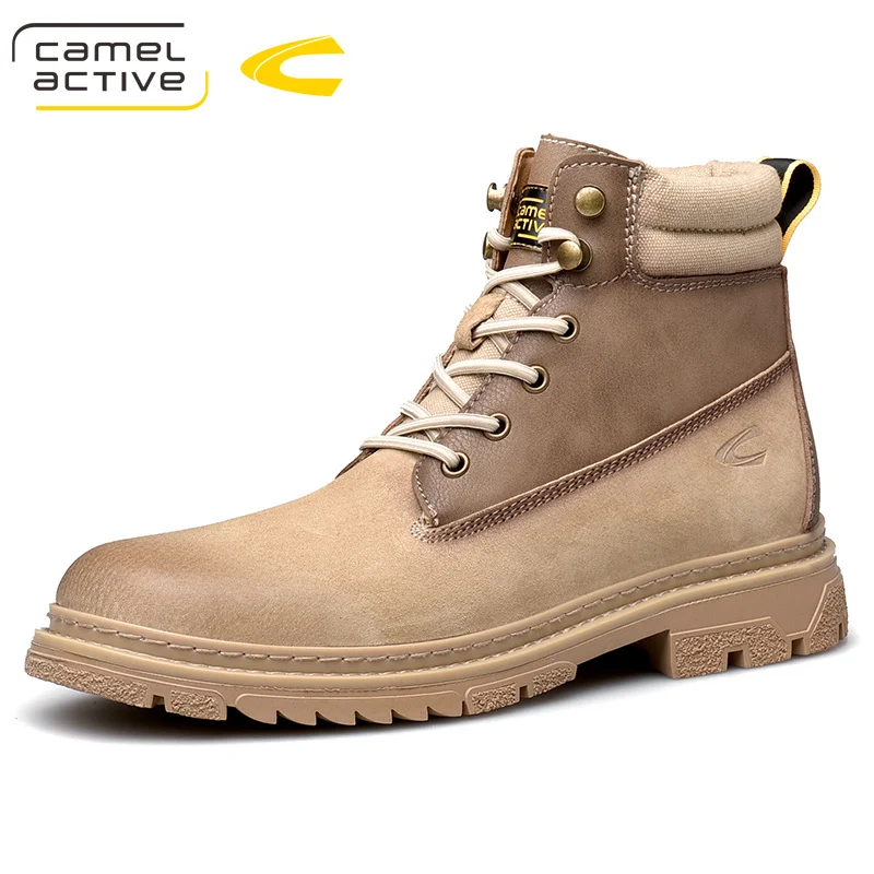 Camel Active, новинка, Мужская водонепроницаемая походная обувь, альпинистские треккинговые ботинки, Мужская Уличная обувь, горные тактические ботинки - Цвет: sand