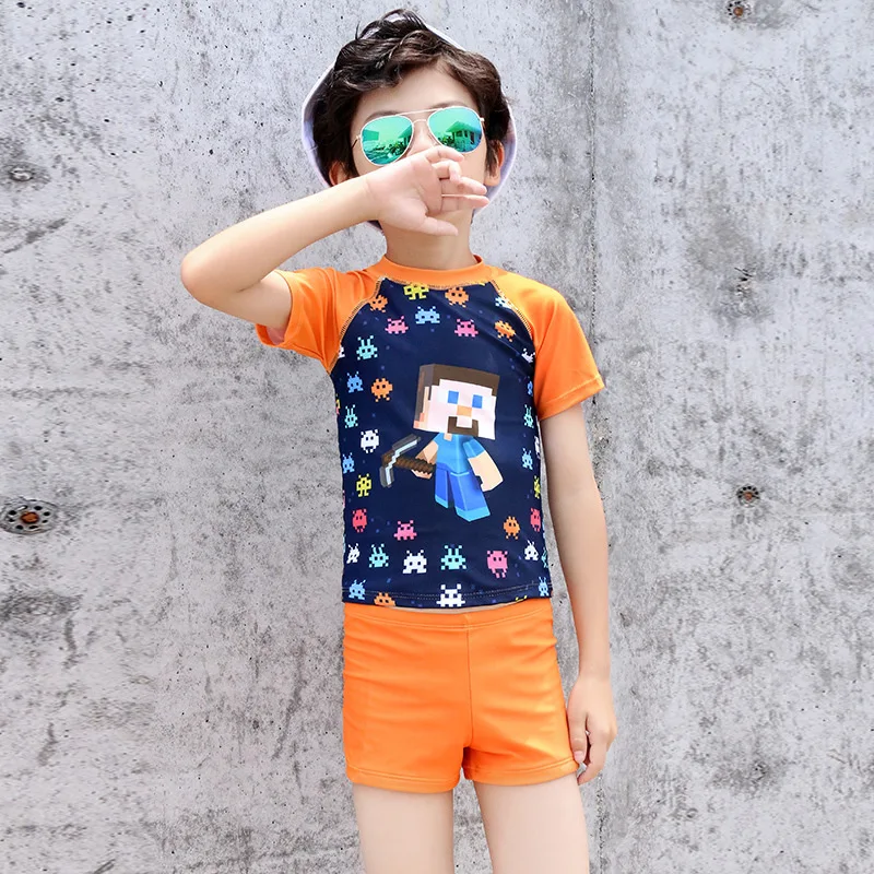 

2019 Korean-style New Style Fashion Stripes Baby Summer Hot Springs Big Boy Split Type Handsome Cool BOY'S Swimsuit