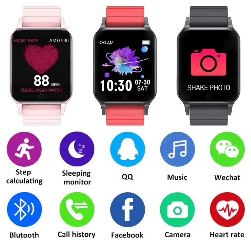 

New T96 Smart Bracelet Intelligent Measures Body Temperature Heart Rate Blood Pressure Blood Oxygen Health Exercise Smart Watch