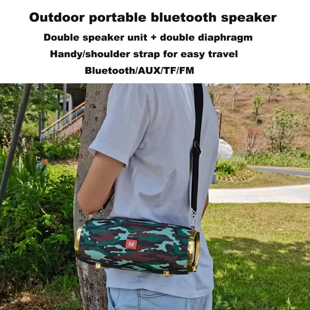 50W Wireless Bluetooth Speaker Outdoor Portable Subwoofer Colum 3D Stereo Soundbar 4000mAh Battery Music 48 hours FM / aux TF |