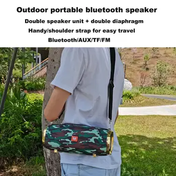 

50W Wireless Bluetooth Speaker Outdoor Portable Subwoofer Colum 3D Stereo Soundbar 4000mAh Battery Music 48 hours FM / aux / TF