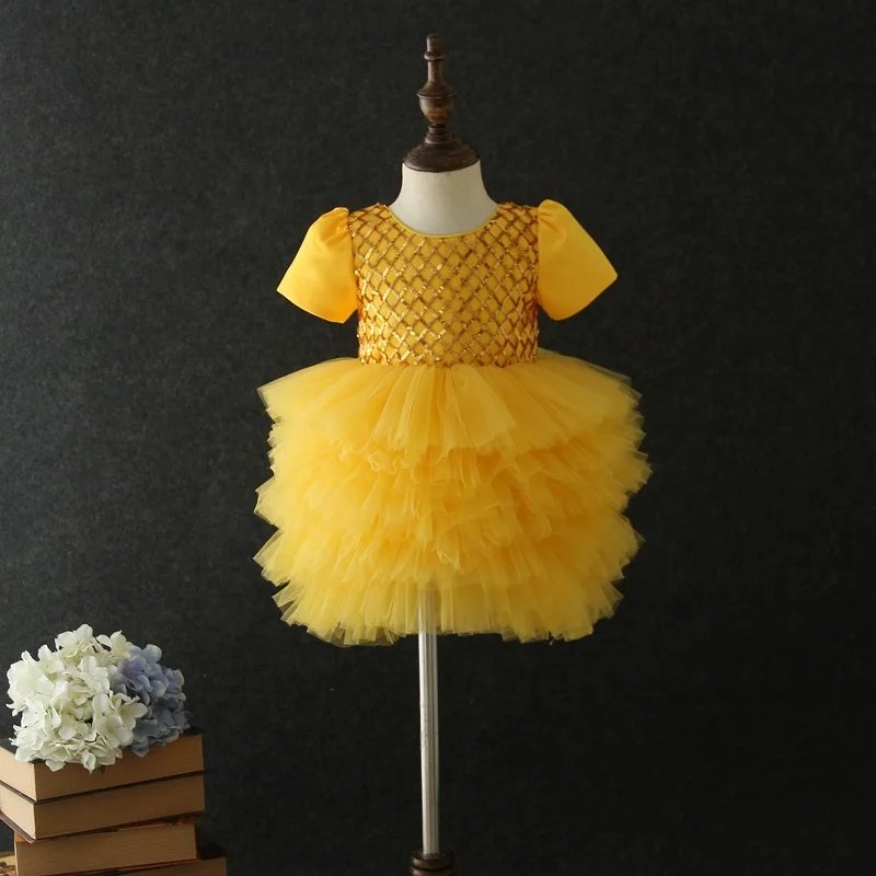 Платье для первого причастия для девочек; vestidos de fiesta de noche; нарядные вечерние бальные платья принцессы с блестками; Одежда для девочек на свадьбу - Цвет: as images