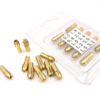 

10Pcs/Lot Mini Drill Chucks Adapter 0.5-3.2mm Dremel Mini Drill Chucks Chuck Adapter Micro Collet Brass For Power Rotary Tool