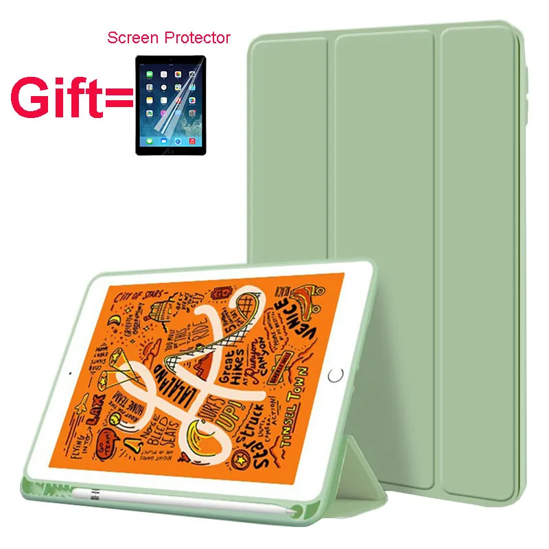 Чехол для iPad 7-го поколения 10 2 2019 с держателем-карандашом из искусственной кожи