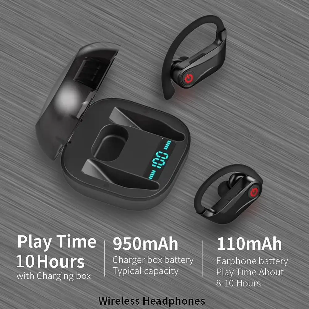 HBQ Q62 TWS Bluetooth 5,0 наушники горячие-новые спортивные стерео звук беспроводные наушники Водонепроницаемая гарнитура с зарядным устройством наушники