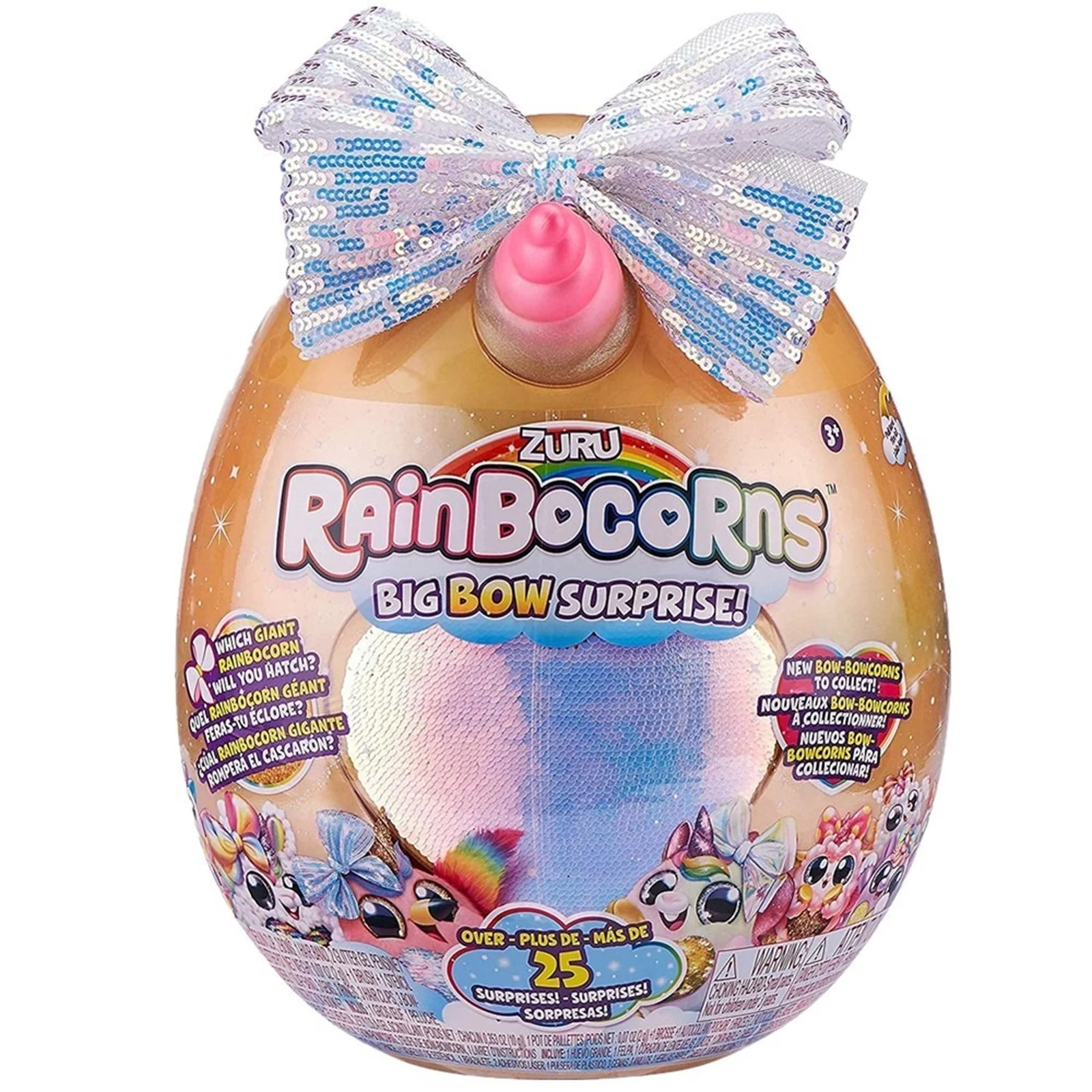 Rainbocorns Big Bow Surprise GOLD Egg To Hatch w/ OVER 25 SURPRISES BRAND NEW 
