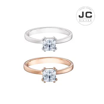

New Fashion Charms Silver 925 Original Copy Female Jewelry,SWAn Crystal Wedding Ring Attract Simple Versatile Ring With Logo