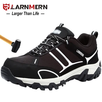 

LARNMERN Mens Work Shoes Steel Toe Safety Shoes Comfortable Lightweight Anti-smashing Non-slip Construction Protective Footwear