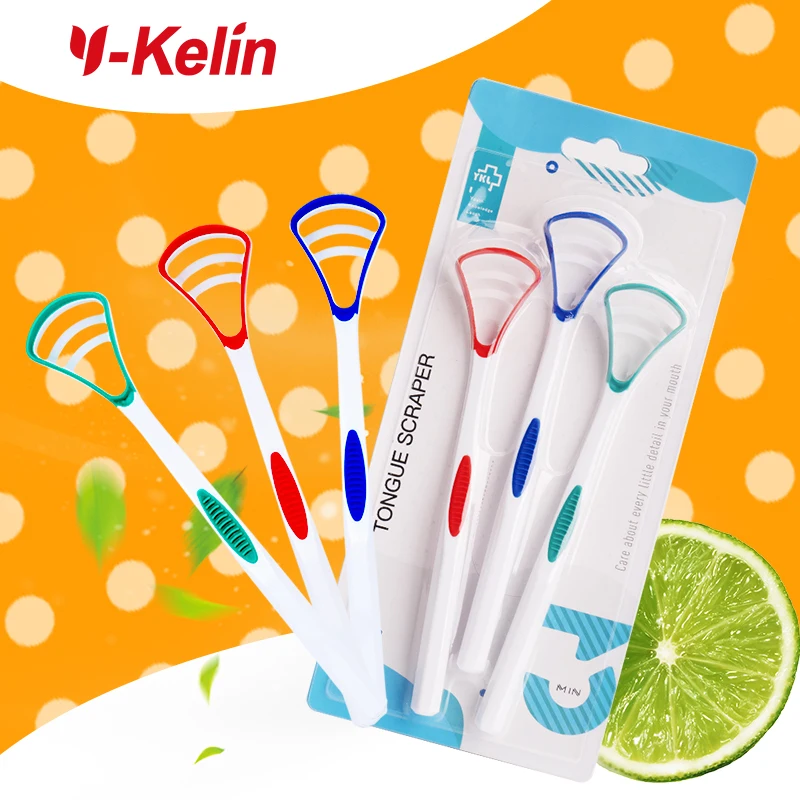 Y Kelin Sales Silicone Tongue Scraper Brush Cleaning Food Grade Single Oral Care To Keep Fresh