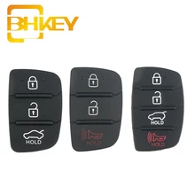 Bhkey para hyundai escudo chave 3/4 botões almofada do carro remoto chave do escudo para hyundai hb20 santa fe ix35 ix45 almofada do escudo da chave do carro(China)