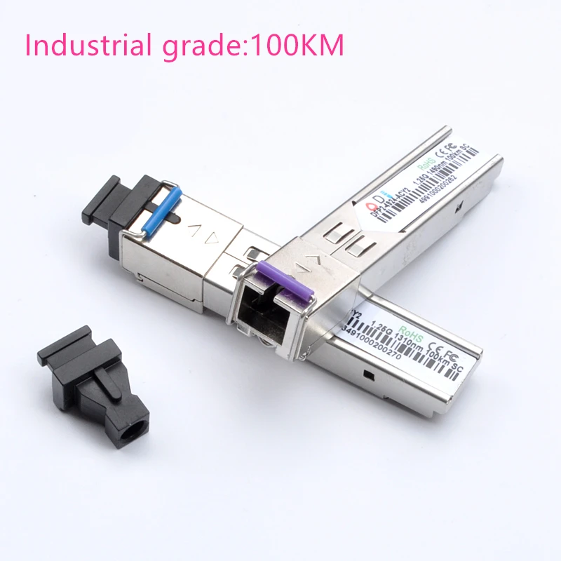 SC SFP волоконно-оптический модуль промышленного класса-40~+ 80 по Цельсию 1.25G20/40/60/80/100 км 1310/1490/1550nm Совместимый оптический модуль