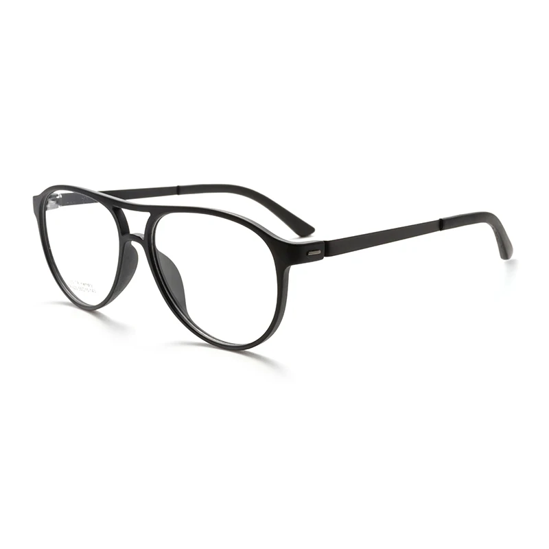 Роскошная оправа для очков Pilot TR с эффектом памяти, классические мужские Оптические очки для женщин и мужчин, оптическая оправа для очков oculos de grau - Цвет оправы: Matte Black