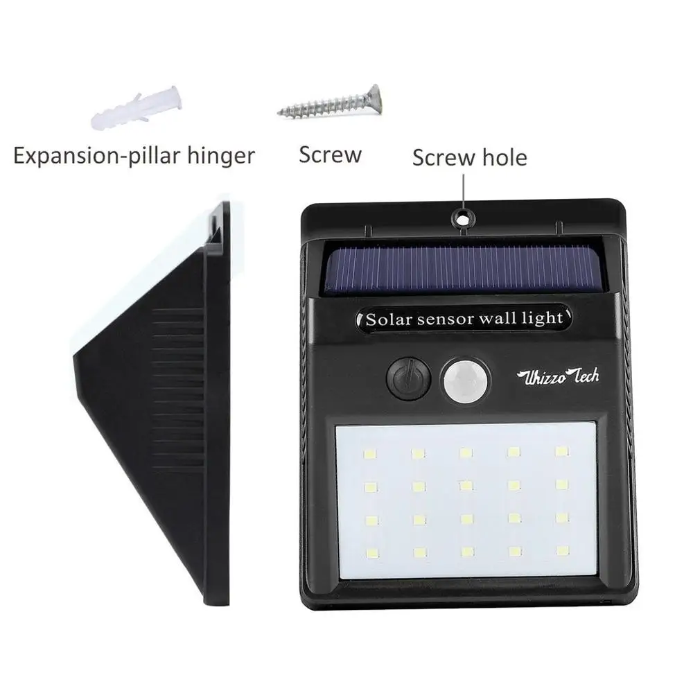 2pcs/set 20 LED Solar Lights Motion Sensor Wall Light Outdoor Garden Yard Lamp Waterproof Outdoor Waterproof Light