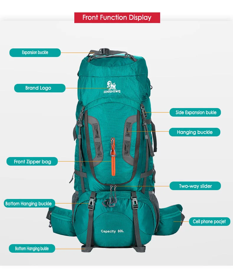 80L mochila туристический рюкзак мочила для похода туризма рюкзаки путешествия Горный рюкзак Водонепроницаемый треккинг туристический