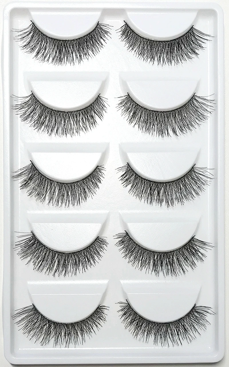 CLO05-11 CLOTHOBEAUTY 5 пар накладных ресниц, тонкие накладные ресницы для наращивания ручной работы, натуральные мягкие невидимые ресницы, длинный толстый многоразовый макияж - Цвет: CLO05-11