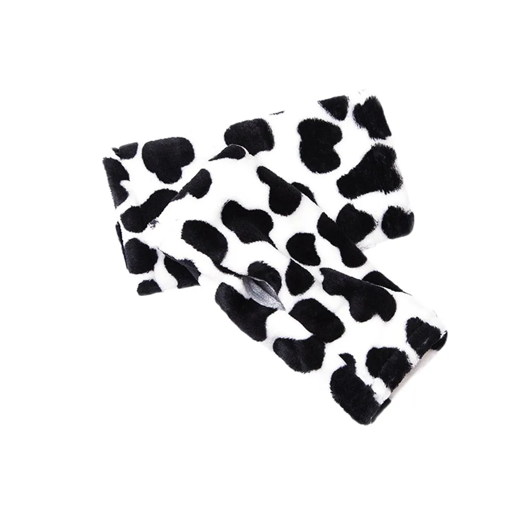 Женские зимние новые толстые фланелевые перчатки с полупальцами леопардовые одноцветные перчатки vingerloze handschoenen mitaine femme одноцветные