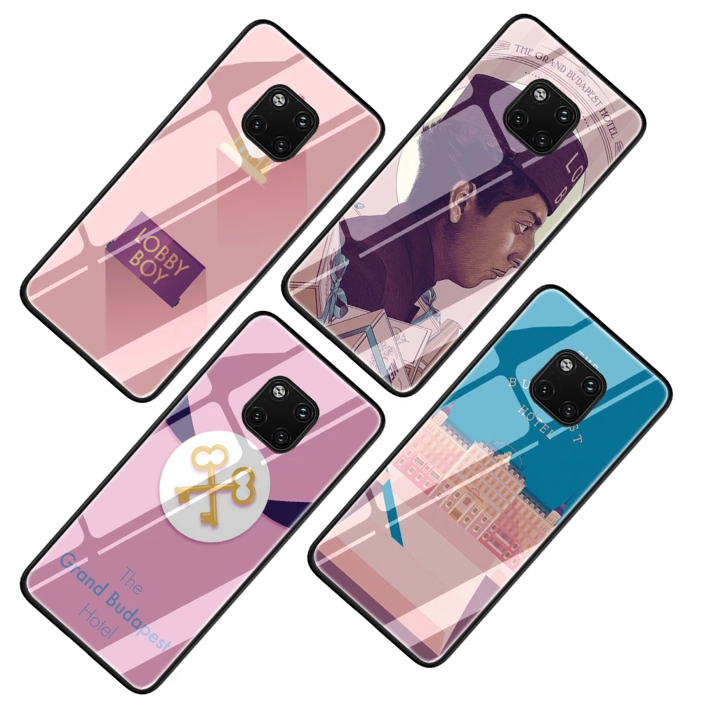 EWAU Wes Grand Budapest отель рисунок стекло чехол для телефона huawei P20 30 P Smart Mate20 pro Lite Honor9 10 Lite
