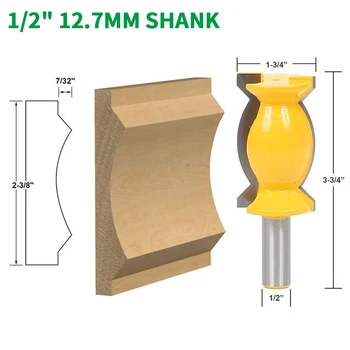 

1PC 1/2" 12.7MM Shank Milling Cutter Wood Carving Crown Molding Router Bit Tenon Cutter for Woodworking Tools Router Bits Wood