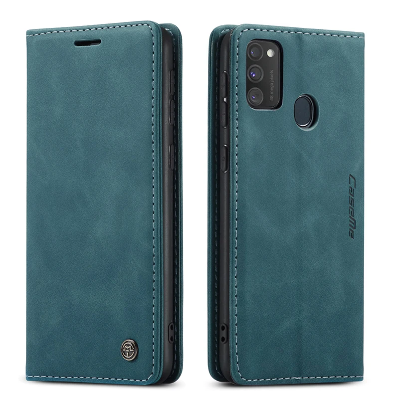 CaseMe Luxury Magnetic Retro Card Slot Stand Flip Cover For Samsung Galaxy M30S M21 Leather Wallet Case For Samsung M31 (30)
