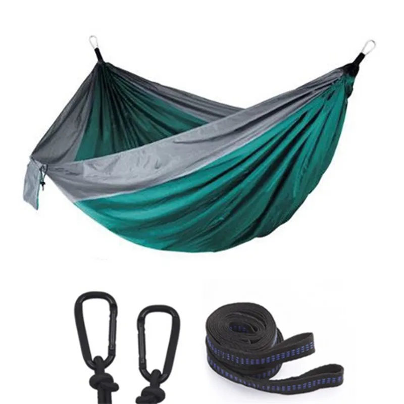 300*200cm Camping Hammock Patio Swings 210T Nylon Garden  Leisure Sleeping Hamaca Hanging Sleeping Chair Portable Hammock outdoor umbrella Outdoor Furniture