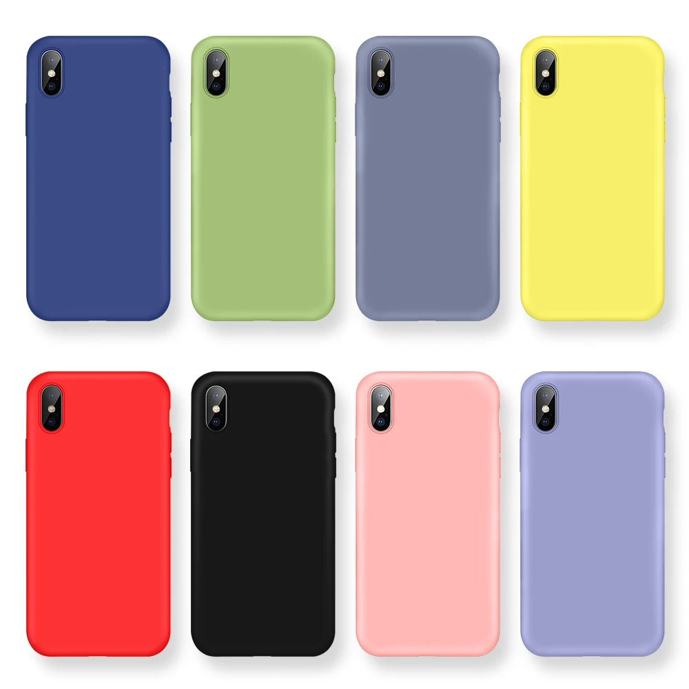 

Original Liquid Silicone Cover For iPhone 11 Pro Max X Xs Max XR Soft TPU Case For iPhone 7 8 6 6s Plus 11 Candy Color Coque