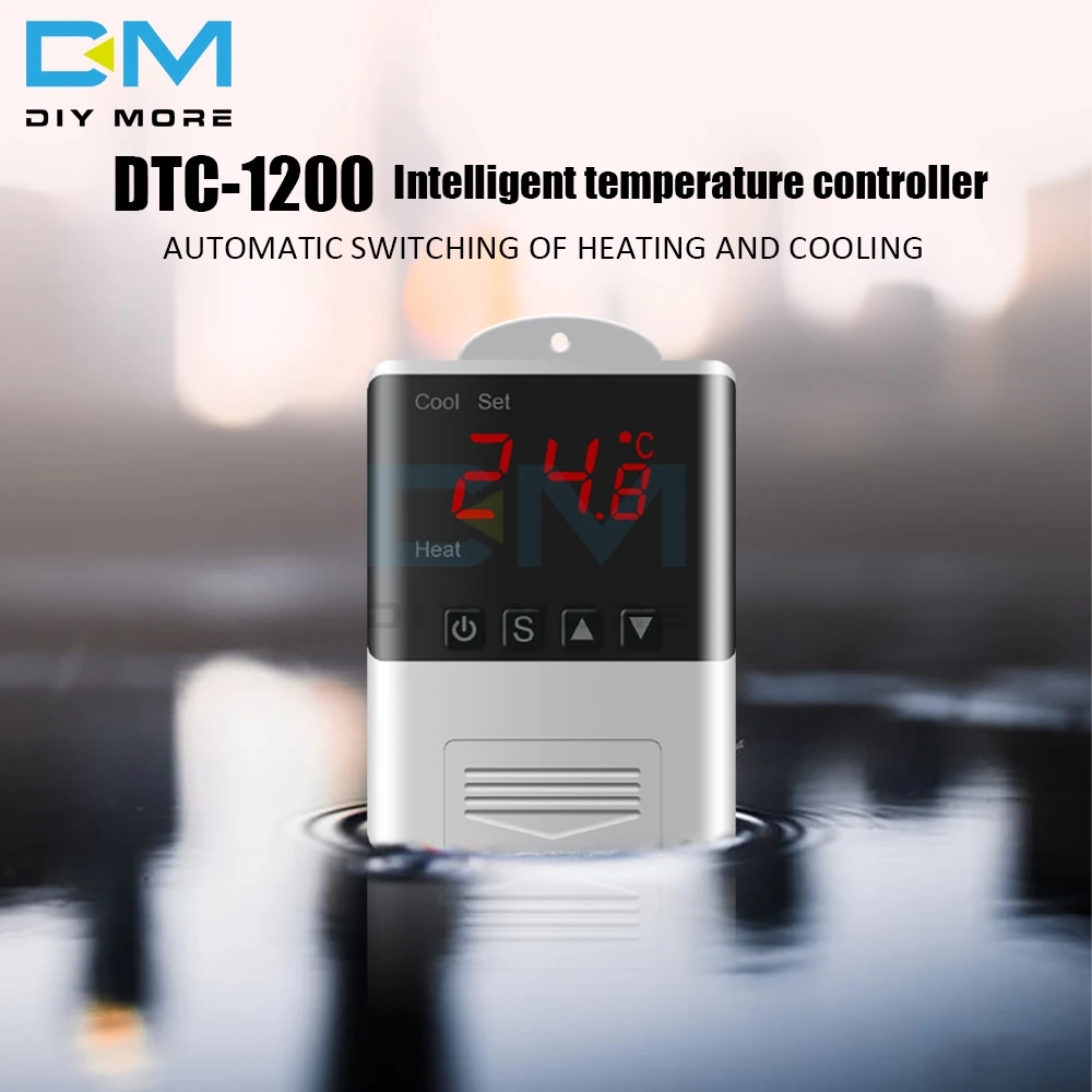 DTC1200 AC 110V 220V Цифровой термостат регулятор температуры для инкубатор для Аквариума Контроллер терморегулятор+ кабель датчика