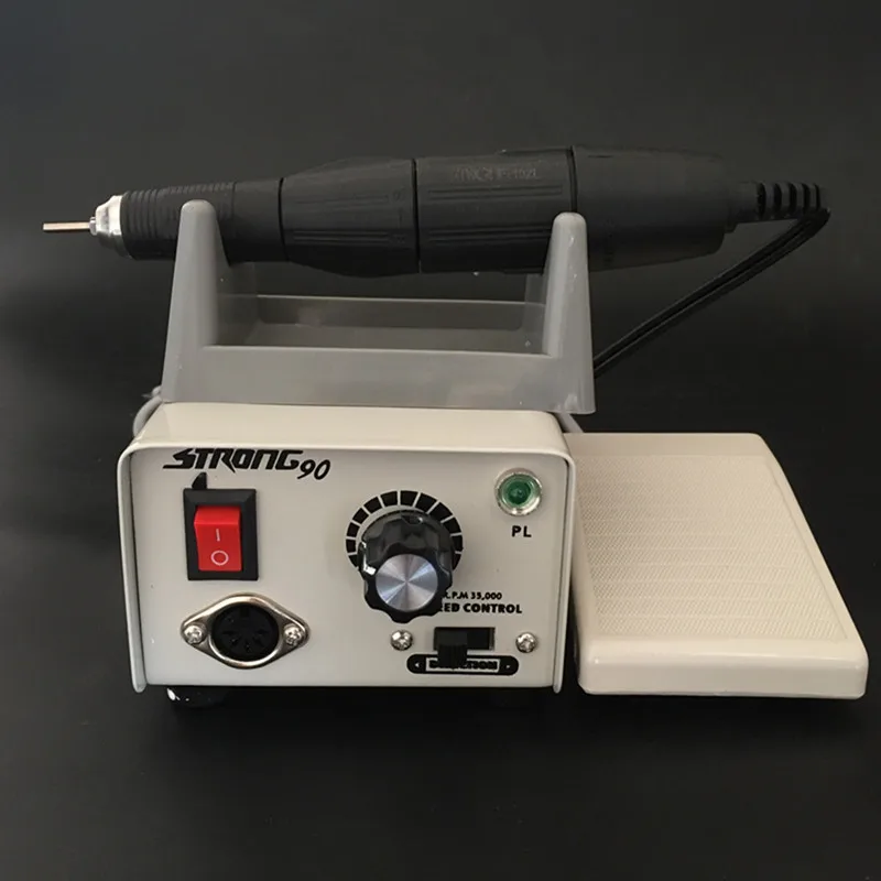 Kaufen 1Set 65W Starke 210 102L griff STARKE 90 Nagel Bohrer Maschine Maniküre Pediküre Elektrische Datei Bit Nägel Kunst ausrüstung