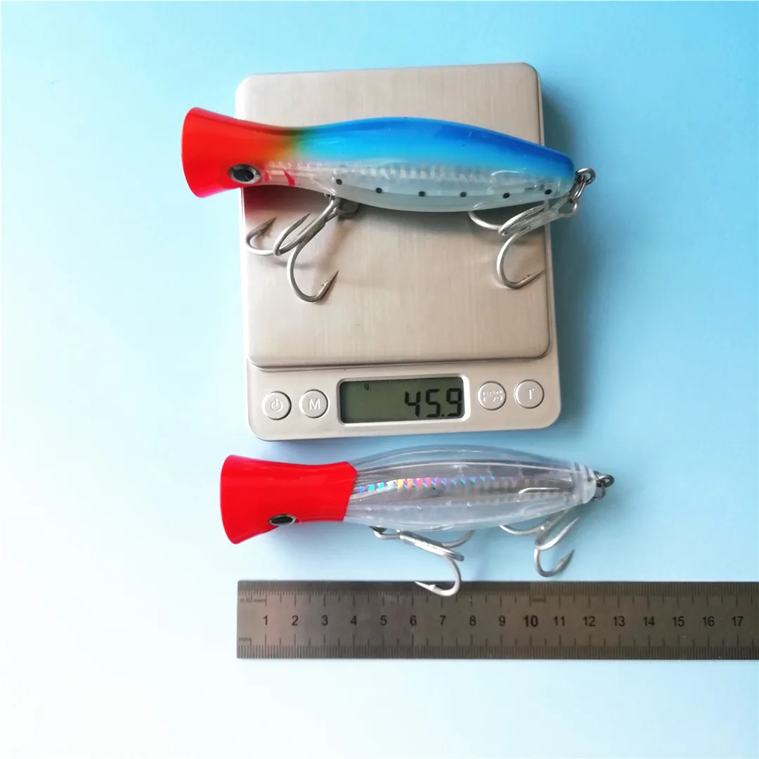  Best 12cm 45g Hard Lure Big Popper Lures Top Water Fishing Lures Popper Lure Crankbait Minnow Swimm