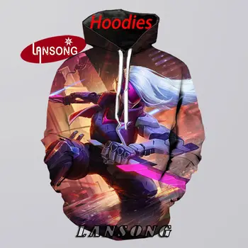 

3d print men new league of legends katarina hoodies weashirts/pants jacket men suit shorts home clothes men hip hop streetwears
