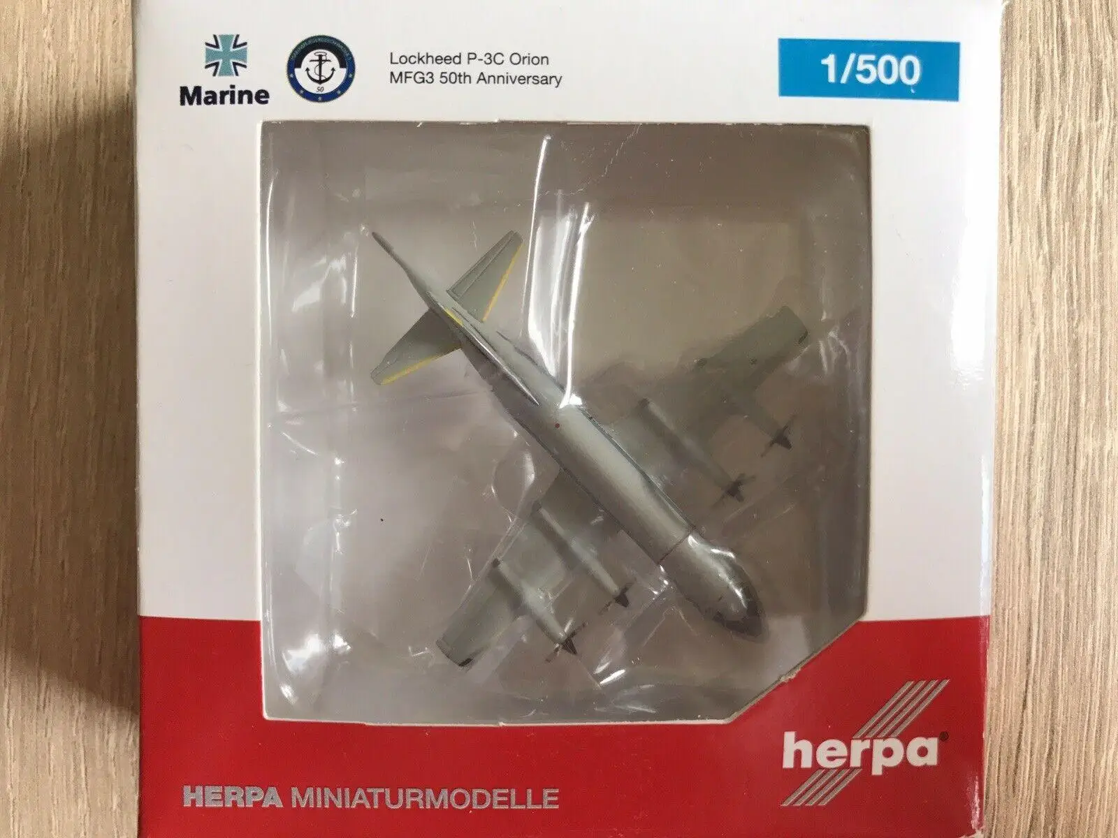 Herpa Lockheed P-3C Орион MFG3 50-летие 1/500 литой под давлением самолет модель самолета