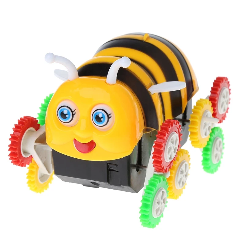 

High Quality Kids Cute Funny Gifts Electric Colorful Cartoon 9 Wheels Bee 360 Degree Tumbling Car Toy