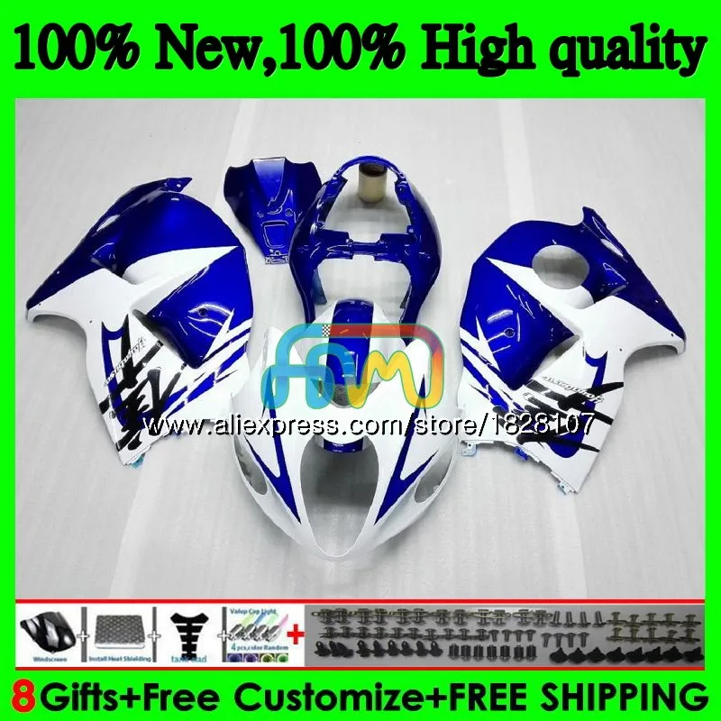 Hayabusa для SUZUKI GSX-R1300 GSXR 1300 1996 синий белый 1997 1998 1999 2000 2001 48BS. 88 GSXR1300 96 97 98 99 00 01 обтекатели - Цвет: No. 1