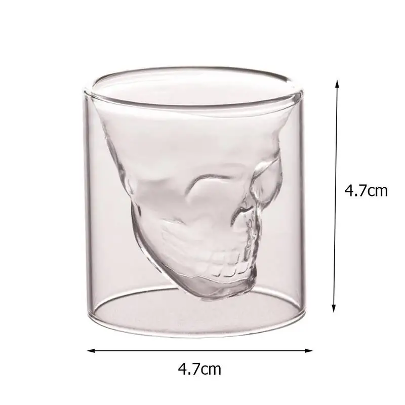 Стеклянная Кружка Skullhead для виски текилы пива забавная креативная вечеринка