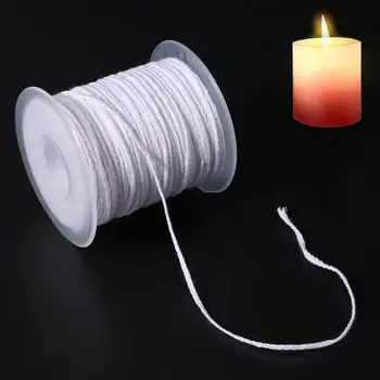 

Environmental Spool of Cotton Braid Candle Wick Core For DIY Oil Lamps Candle Making Supplies Friendly And Durable 61m