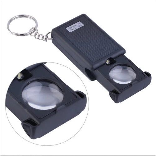New Hot Selling Portable 45X Jewelers Loupe Magnifying With Automatic LED Light Switch Magnifier Illuminated Mini Glass Brand