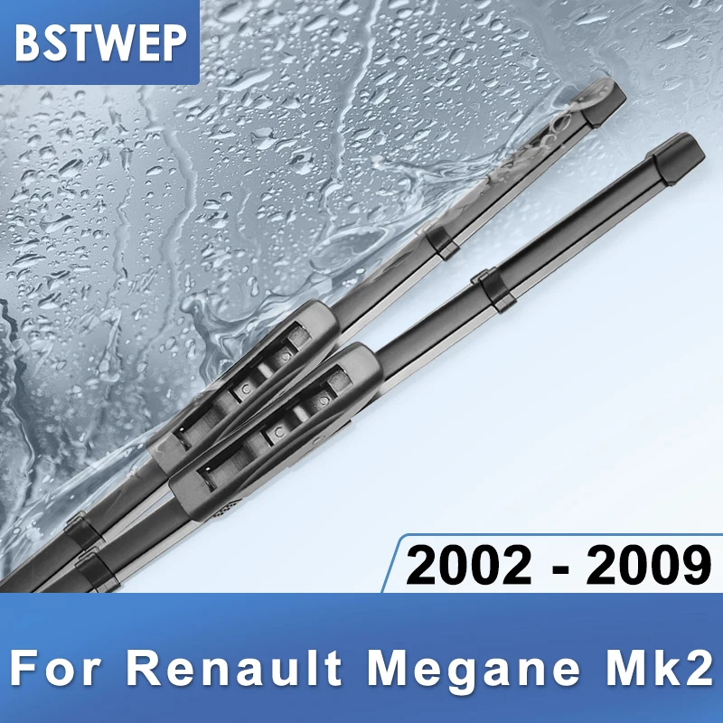 BSTWEP Wiper Blades for Renault Megane Mk2 Fit Bayonet / Hook Arms 2002 2003 2004 2005 2006 2007 2008 2009 | Автомобили и