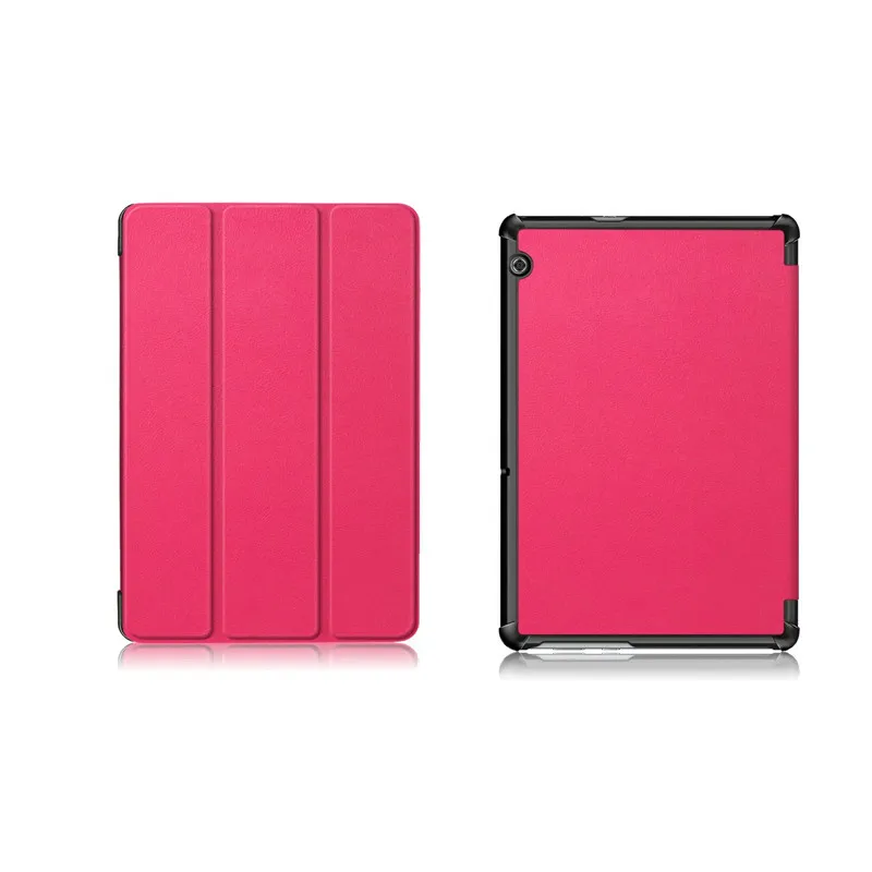 T5 10 Rose Чехол для huawei Mediapad T5 AGS2-W09/L09/L03/W19 10," ультратонкий планшет подставка чехол для huawei T5 10 чехол+ подарок - Цвет: T5 10 Rose