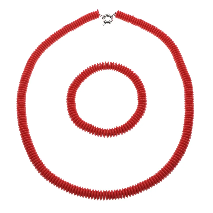necklace bracelet Набор свадебных ювелирных изделий в богемном стиле, ожерелье, браслет, искусственные амберы, полимерные бусины, Наборы украшений, свадебный подарок на помолвку, цепочка, браслет, украшения B51 - Окраска металла: necklace bracelet
